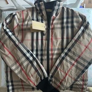 Burberry Plaid Zip-Up Jacket